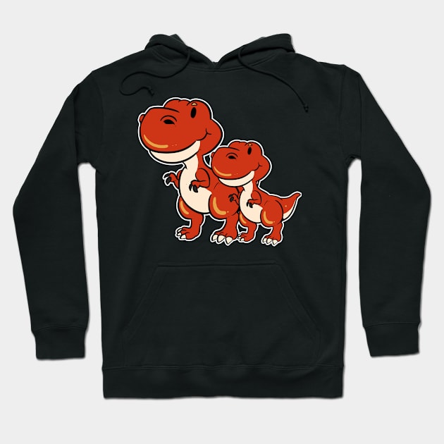 Dinosaur Dino Tyrannosaurus Rex Fossil Stone Age Hoodie by amango